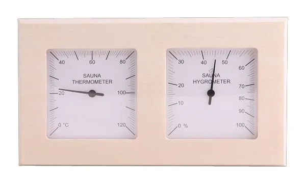 Harvia Thermo-Hygrometer, Asp Vedeldade bastuaggregat frilagd